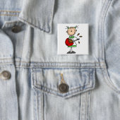 Mädchen-mischende Teig-T - Shirts und Geschenke Button (Beispiel)