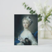 Mädchen mit Affen Postkarte (Stehend Vorderseite)