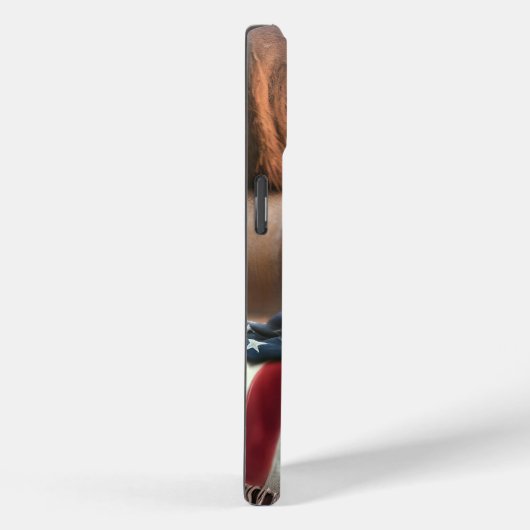 Mädchen mit amerikanischer Flagge und Kitten Case-Mate iPhone Hülle (Rückseite / Rechts)