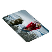 Mädchen mit Äpfeln im Schnee Magnet (Rechte Seite)
