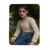 Mädchen mit Apple von William-Adolphe Bouguereau Magnet (Vertikal)