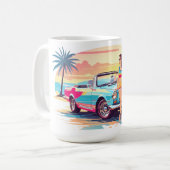 Mädchen mit Auto und Traumwelt Kaffeetasse (Vorderseite Links)