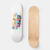 Mädchen mit Auto und Traumwelt Skateboard (Vorderseite)