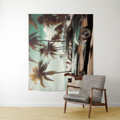 Mädchen mit Auto Wandteppich (Beispiel)