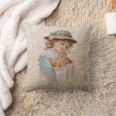 Mädchen mit Baby Ducklings Kissen (Decke)