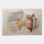 Mädchen mit Baby Ducks Geschirrtuch (Horizontal)