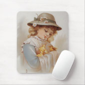 Mädchen mit Baby Ducks Mousepad (Mit Mouse)