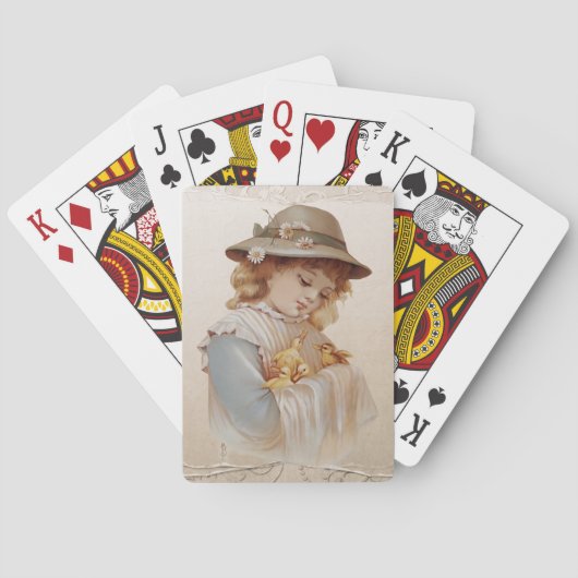 Mädchen mit Baby Ducks Spielkarten (Rückseite)