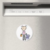 Mädchen mit Backpack Magnet (In Situ (Geschirrspüler))