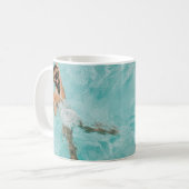 Mädchen mit Badeanzug und Badeanzug im Schwimmbad Kaffeetasse (Vorderseite Links)
