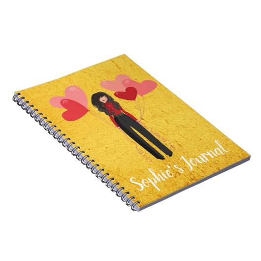 Mädchen mit Ballon whimsical Notizblock (Rechte Seite)