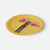 Mädchen mit Ballon whimsical Pappteller (Schrägansicht)