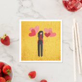 Mädchen mit Ballon whimsical Serviette (Beispiel)