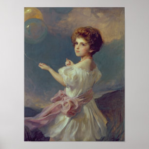 Mädchen mit Ballonen Poster