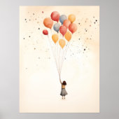 Mädchen mit Ballonplakat Poster (Vorne)