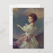 Mädchen mit Ballons Postkarte (Vorne/Hinten)