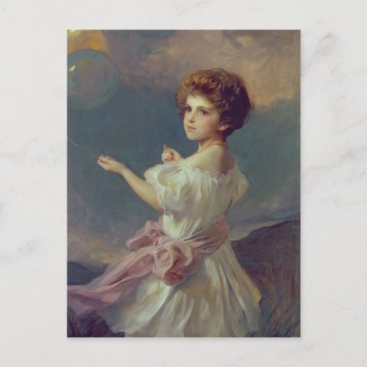 Mädchen mit Ballons Postkarte (Vorderseite)