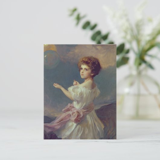Mädchen mit Ballons Postkarte (Stehend Vorderseite)