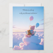 Mädchen mit Ballons Träumerischer Himmel Party Kar Einladung (Rückseite)