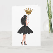 Mädchen mit Balloons Geburtstag Karte (Vorderseite)