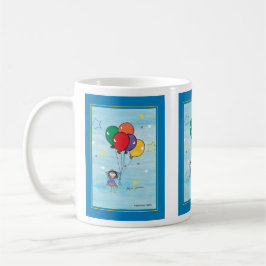 Mädchen mit Balloons - Kinder Kunst für CHOC Kaffeetasse