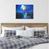 Mädchen mit Balloons Weg Liebe Unser Planet auf Leinwanddruck (Insitu (Schlafzimmer))