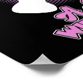 Mädchen mit Bassgitarre Musiker Gitarrist G Poster (Ecke)