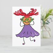 Mädchen mit Big-Gläser Lila Kleidung Einladung