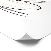 Mädchen mit Big Hat - Minimalistische Linie Kunst Poster (Ecke)