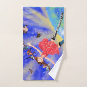 Mädchen mit Birds Badehandtuch Set Fantasy (Handtuch)