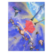 Mädchen mit Birds Tablecloth Fantasy Tischdecke (Vorderseite)
