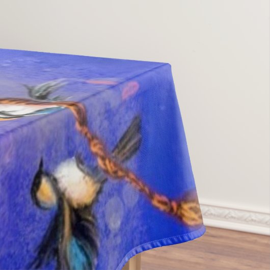 Mädchen mit Birds Tablecloth Fantasy Tischdecke (Beispiel)