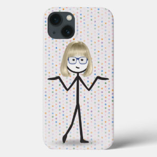 Mädchen mit blauem Gestell auf Punkten  Case-Mate iPhone Hülle