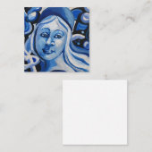 Mädchen mit blauem Hut Telefonnummerkarte (Vorne/Hinten)