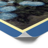 Mädchen mit blauen Hydrangeas Poster (Ecke)