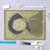 Mädchen mit blauer Schleife, Helene Schjerfbeck Seidenpapier (Handwerk)