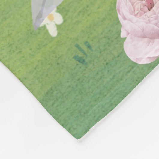 MÄDCHEN MIT BLUME FLEECEDECKE (Ecke)