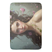 Mädchen mit Blume im Haar Badematte (Vorderseite Vertikal)