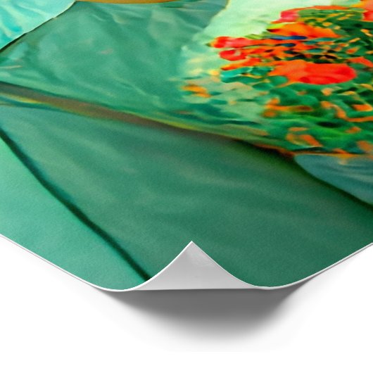 Mädchen mit Blume in van gogh Poster & Prints (Ecke)