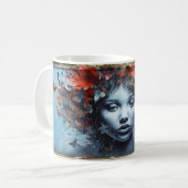 Mädchen mit Blume Version 1 Kaffeetasse (Vorderseite Links)