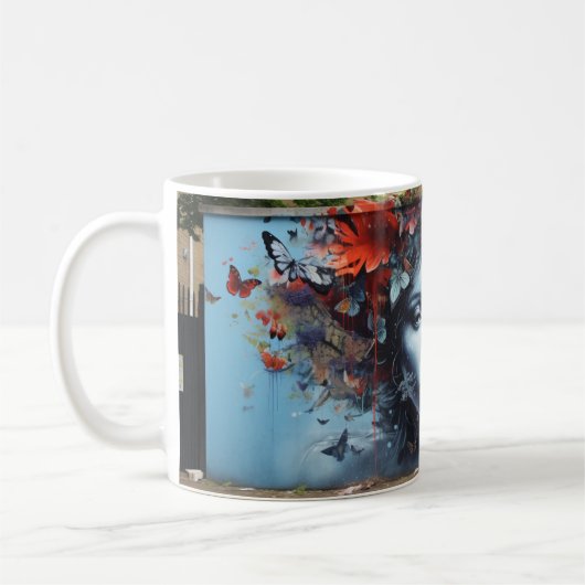 Mädchen mit Blume Version 1 Kaffeetasse (Links)