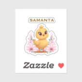 Mädchen mit Blumen Aufkleberbogen Aufkleber (Blatt)