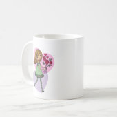 Mädchen mit Blumen Kaffeetasse (Vorderseite Links)