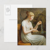 Mädchen mit Blumen Postkarte (Vorne/Hinten)