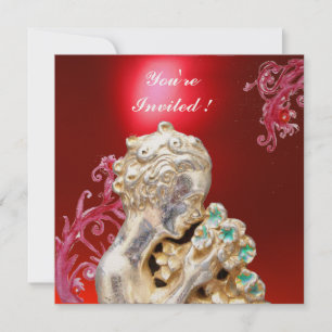 MÄDCHEN MIT BLUMEN ,Roter Rubin Einladung