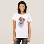 Mädchen mit Blumen T-Shirt (Vorne ganz)