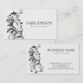 Mädchen mit Blumenkleid Visitenkarte (Vorne/Hinten)