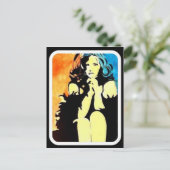 Mädchen mit Boa Postcard Postkarte (Stehend Vorderseite)