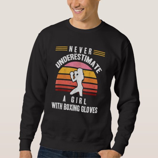 Mädchen mit Boxhandschuhen Frauen Kickboxerin Kick Sweatshirt (Vorderseite)