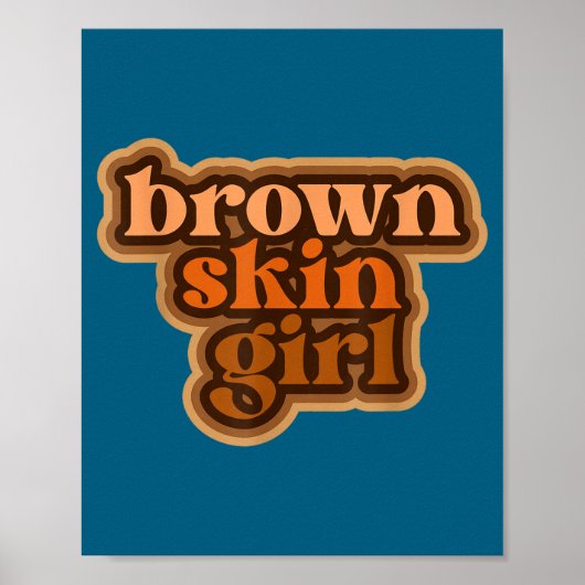 Mädchen mit brauner Haut schwarze Frau Melanin bra Poster (Vorne)
